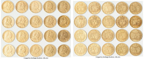 Louis XVIII 20-Piece Lot of Uncertified gold 20 Francs 1814-A, As pictured. Total AGW 3.734 oz. HID09801242017 © 2024 Heritage Auctions | All Rights R...