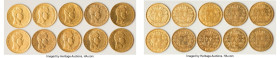Charles X 10-Piece Lot of Uncertified Assorted gold 40 Francs, As pictured. Total AGW 3.734 oz. HID09801242017 © 2024 Heritage Auctions | All Rights R...