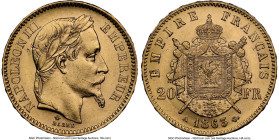 Napoleon III 16-Piece Lot of Certified Assorted gold 20 Francs NGC, 1) Napoleon III gold 20 Francs 1863-A AU58 NGC, Paris mint, KM801.1 2) Napoleon II...