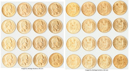 Napoleon III 16-Piece Lot of Uncertified Assorted gold 20 Francs, Dates varied, as pictured. Total AGW 2.9872 oz. HID09801242017 © 2024 Heritage Aucti...