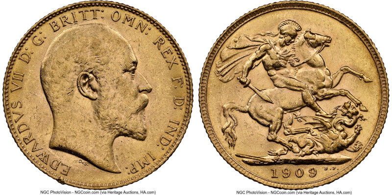 Edward VII 18-Piece Lot of Certified Assorted gold Sovereigns NGC, 1) Edward VII...
