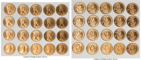 Elizabeth II 20-Piece Lot of Uncertified Assorted gold Sovereigns, As pictured. Total AGW 4.71 oz. HID09801242017 © 2024 Heritage Auctions | All Right...