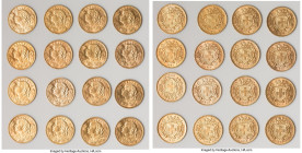 Confederation 16-Piece Lot of Uncertified Assorted gold 20 Francs, Dates varied, as pictured. Total AGW 2.9872 oz. HID09801242017 © 2024 Heritage Auct...