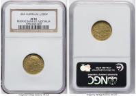 Victoria gold 1/2 Sovereign 1859-SYDNEY XF45 NGC, Sydney mint, KM3, Marsh-384 (S). Ex. Reserve Bank of Australia HID09801242017 © 2024 Heritage Auctio...