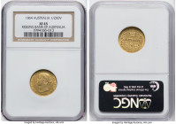 Victoria gold 1/2 Sovereign 1864-SYDNEY XF45 NGC, Sydney mint, KM3, Marsh-389 (S). An incredibly well-preserved effigy for the designated grade. Ex. R...