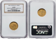 Victoria gold 1/2 Sovereign 1866-SYDNEY AU50 NGC, Sydney mint, KM3, Marsh-391 (R). Boasting a honeyed patina on the sparingly handled surfaces. Ex. Re...