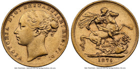 Victoria gold "St. George" Sovereign 1875-M AU55 NGC, Melbourne mint, KM7, S-3857. HID09801242017 © 2024 Heritage Auctions | All Rights Reserved