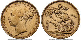 Victoria gold "St. George" Sovereign 1875-S XF45 NGC, Sydney mint, KM7, S-3858A. HID09801242017 © 2024 Heritage Auctions | All Rights Reserved