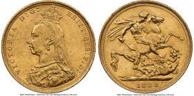 Victoria gold Sovereign 1888-S MS61 NGC, Sydney mint, KM10, S-3868B. HID09801242017 © 2024 Heritage Auctions | All Rights Reserved