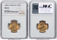 Victoria gold Sovereign 1889-S MS63 NGC, Sydney mint, KM10, S-3868. An attractively lustrous, Choice selection of the first legend variety. HID0980124...
