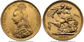 Victoria gold Sovereign 1889-S MS60 NGC, Sydney mint, KM10, S-3868B. HID09801242017 © 2024 Heritage Auctions | All Rights Reserved