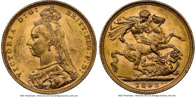 Victoria gold Sovereign 1892-M MS61 NGC, Melbourne mint, KM10, S-3867C. HID09801242017 © 2024 Heritage Auctions | All Rights Reserved
