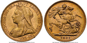 Victoria gold Sovereign 1895-M MS61 NGC, Melbourne mint, KM13, S-3875. HID09801242017 © 2024 Heritage Auctions | All Rights Reserved