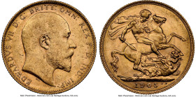 Edward VII gold Sovereign 1905-P AU58 NGC, Perth mint, KM15, S-3972. HID09801242017 © 2024 Heritage Auctions | All Rights Reserved