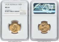 George V gold Sovereign 1913-S MS64 NGC, Sydney mint, KM29, S-4003. HID09801242017 © 2024 Heritage Auctions | All Rights Reserved