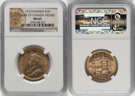 George V gold 10 Dollars 1913 MS63 NGC, Ottawa mint, KM27, Fr-3. Bank of Canada Hoard. HID09801242017 © 2024 Heritage Auctions | All Rights Reserved