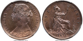 Victoria Specimen Penny 1874-H SP65 Red and Brown PCGS, Heaton mint, KM755, S-3955. Mature bust. Obverse 6, Reverse I. Clearly, this piece showcases a...
