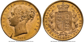 Victoria gold "Shield" Sovereign 1871 MS63 NGC, KM736.2, S-3853B. HID09801242017 © 2024 Heritage Auctions | All Rights Reserved
