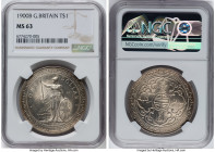 Victoria Trade Dollar 1900-B MS63 NGC, Bombay mint, KM-T5, Prid-9. Attractive, swirling luster throughout. HID09801242017 © 2024 Heritage Auctions | A...