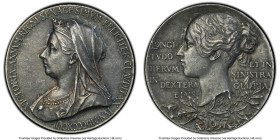 Pair of Certified Assorted Specimen silver "Jubilee" Medals PCGS, 1) Victoria silver Specimen Matte "Diamond Jubilee" Medal 1897 - SP58 PCGS, Eimer-18...