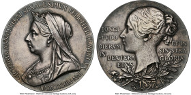 Victoria silver "Diamond Jubilee" Medal 1897 MS62 NGC, BHM-3506. 55mm. By G. W. de Saulles, after T. Brock and W. Wyon. Accompanied by the original ca...