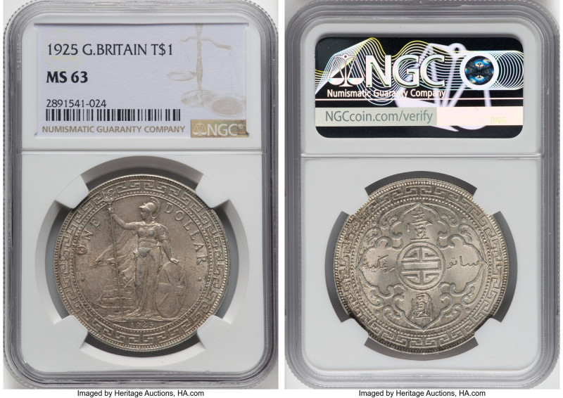 George V Trade Dollar 1925 MS63 NGC, KM-T5, Prid-25. HID09801242017 © 2024 Herit...