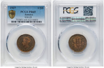 British Colony. George VI Proof 1/2 Penny 1937 PR65 PCGS, KM28. A remarkably rare Proof issue, this flawless Gem stands as the sole example graded as ...