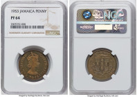 British Colony. Elizabeth II Proof Penny 1953 PR64 NGC, KM37. Admirable brilliance to the fields. HID09801242017 © 2024 Heritage Auctions | All Rights...