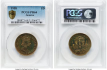 British Colony. Elizabeth II Proof Penny 1958 PR64 PCGS, KM37. A riot of tropical iridescence decorates the fields. HID09801242017 © 2024 Heritage Auc...