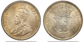 George V 2-1/2 Shillings 1925 MS62 PCGS, Pretoria mint, KM19.1, Hern-S276. Scarce date at this level and higher. HID09801242017 © 2024 Heritage Auctio...