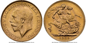 George V gold Sovereign 1925-SA MS65+ NGC, Pretoria mint, KM21, S-4004. HID09801242017 © 2024 Heritage Auctions | All Rights Reserved