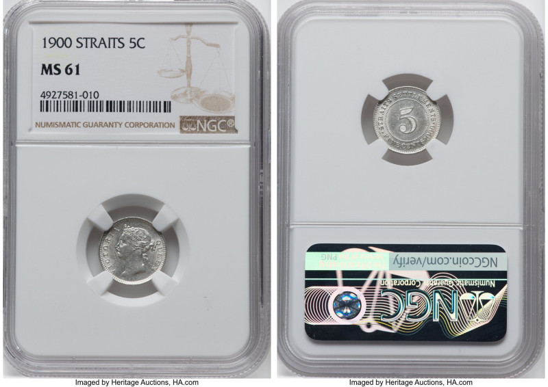 British Colony. Victoria 5 Cents 1900 MS61 NGC, KM10. HID09801242017 © 2024 Heri...