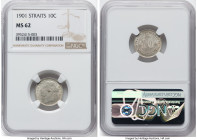 British Colony. Victoria 10 Cents 1901 MS62 NGC, KM11. HID09801242017 © 2024 Heritage Auctions | All Rights Reserved