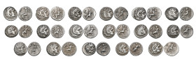Kings of Macedon, Alexander III, the Great (336-323 BC), drachms (15), head of Herakles right, rev., Zeus seated left; uncertain Greek mint, Lampsakos...