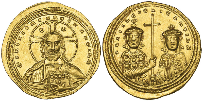 Basil II, Bulgaroktonos (976-1025), histamenon, Constantinople, facing bust of C...