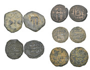 Umayyad, pre-reform, fulus of Tiberias and Yubna; post-reform fulus of Akka (Album 165) and Dimashq (Album 174); Abbasid, fals, Gazza 217h (Album 285)...