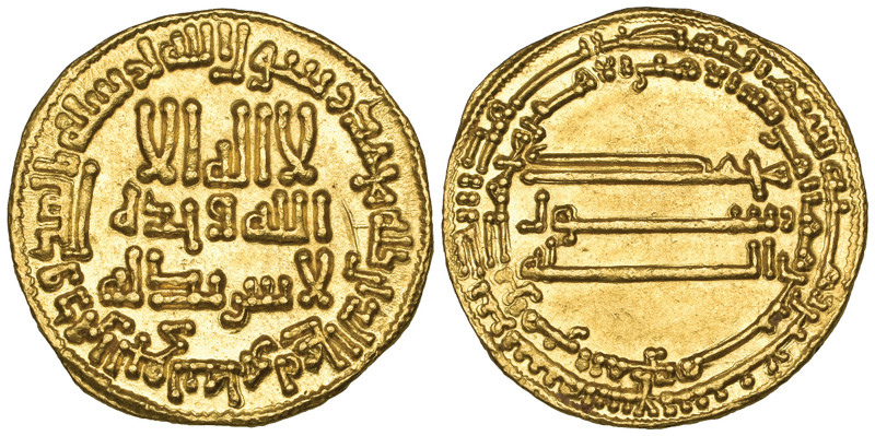 Abbasid, Harun al-Rashid, dinar, 179h, in the name of his heir al-Amin, 4.23g (A...