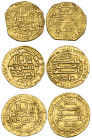 Abbasid, al-Ma'mun, dinar, 209h, 3.81g, clipped, fine; Aghlabid, Muhammad II, dinars (2), 252h, 4.21g, very fine, and 254h(?), 4.21g, ex mount, about ...