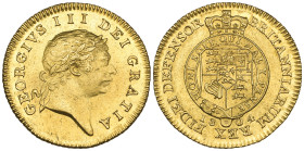 George III, Seventh issue, half-guinea, 1804 (S. 3737), a little softly struck, good very fine to extremely fine

Estimate: 400-500
