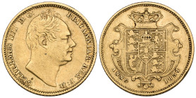 William IV, half-sovereign, 1834, small module, with a rim knock, good fine to very fine

Estimate: 350-450