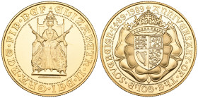 Elizabeth II, 500th Anniversary of the first Tudor sovereign issue, 1489-1989, proof two pounds (S. SD3), mint state, in capsule

Estimate: 900-1100