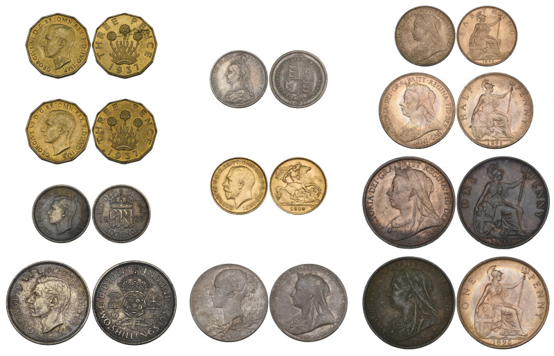 Victoria, old head, bronze pennies (2), halfpenny and farthing, all 1895 (S. 396...