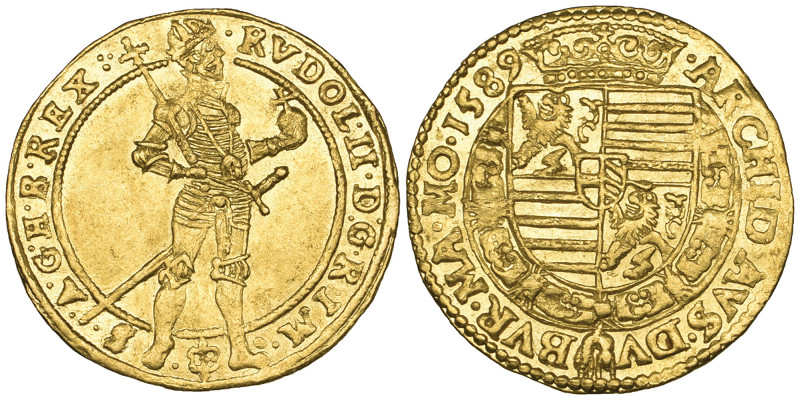 Bohemia, Rudolph II (1576-1612), ducat, 1589, Prague, 3.49g (F. 85), slightly bu...