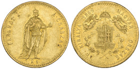 Hungary, Franz Joseph (1848-1916), ducat, 1869, Kremnitz, ruler standing, rev., arms supported by angels, 3.46g (F. 238), very fine to good very fine ...