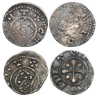 Flanders, Ghent, Filips van den Elzas (1162- 1185), kleine denarius, 0.44g (Ghyssens 250; Gaillard 42); Boudewyn VIII-IX, kleine denarius, 0.36g (Ghys...