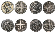 Flanders, Ghent, kleine denarii (4), circa 1220- 1253, , 0.38 (2), 039 (2)g (Ghyssens 309 314-315 var, 315, 316.; Gaillard 74 var., 75, 75 var. 77), v...