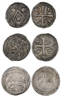 Flanders, Kortrijk, kleine denarius, circa 1253-1300, 0.44g (Ghyssens 442; Gaillard 65 var.), Douai, kleine denarii (2), uncertain date, 0.47, 0.32g (...