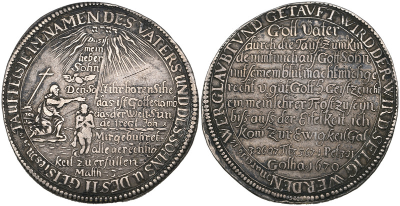 Germany, Saxe-Gotha-Altenburg, Ernst the Pious (1640-75), thaler, 1670, Gotha, c...