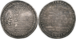 Germany, Saxe-Gotha-Altenburg, Ernst the Pious (1640-75), thaler, 1670, Gotha, commemorating the Baptism of Princess Anna Sophia (Dav. 7450), on a sli...