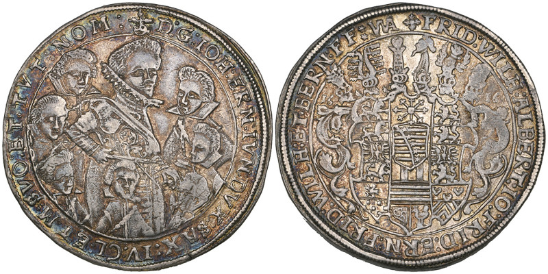 Germany, Saxe-Weimar, Johann Ernst IV, thaler, 1616, Saalfeld (Dav. 7529), very ...